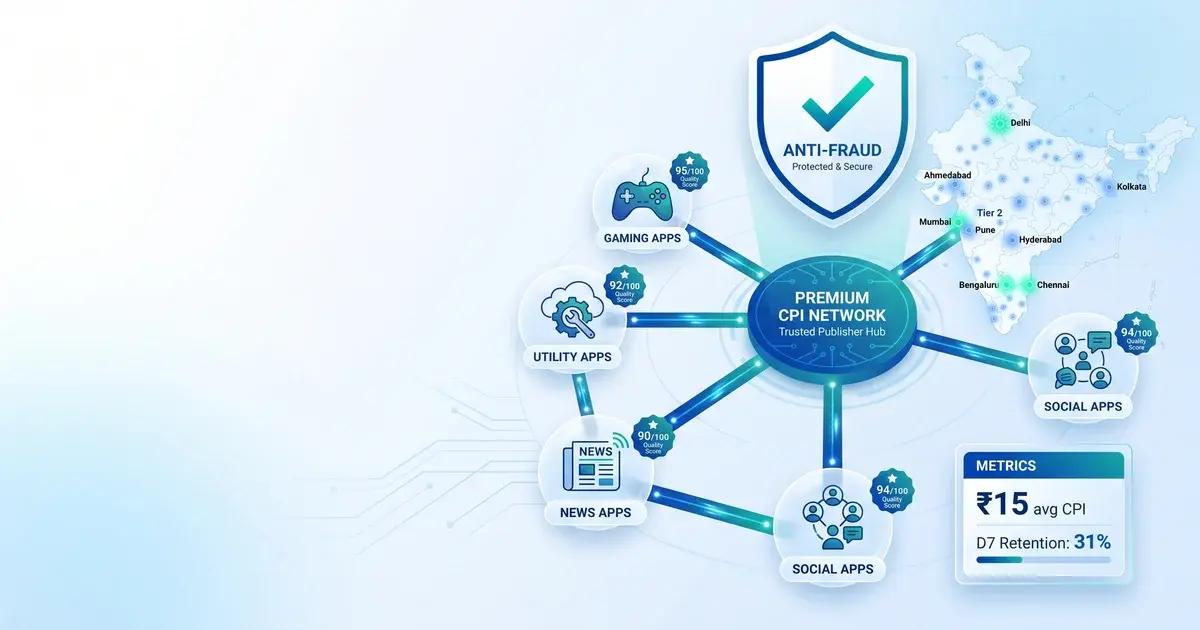 CPI network India — premium publisher network with anti-fraud protection