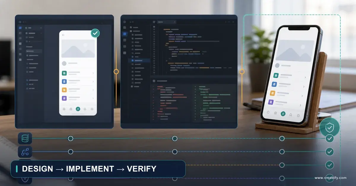How to Make an AI Agent Implement a Design Without Damage — illustration