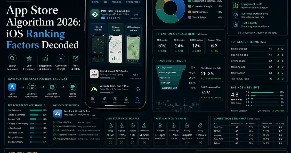 App Store Algorithm 2026: iOS Ranking Factors Decoded