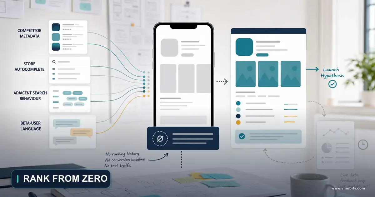 ASO Before You Have Data: Ranking a Brand-New App From Zero — illustration