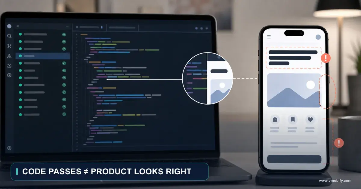 Why Code Review Cannot Tell You Whether a Product Looks Good