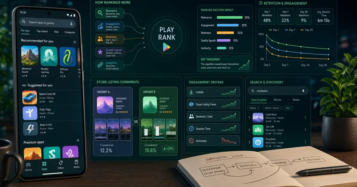 Google Play Store Algorithm 2026: What Actually Drives Rankings