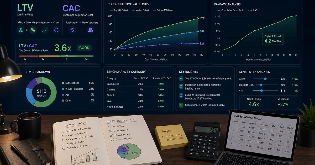 LTV vs CAC: Calculator, Benchmarks, and How to Use the Ratio