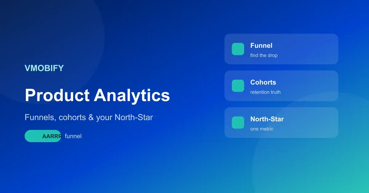Mobile App Funnel & Product Analytics: Activation, Cohorts, North-Star — illustration