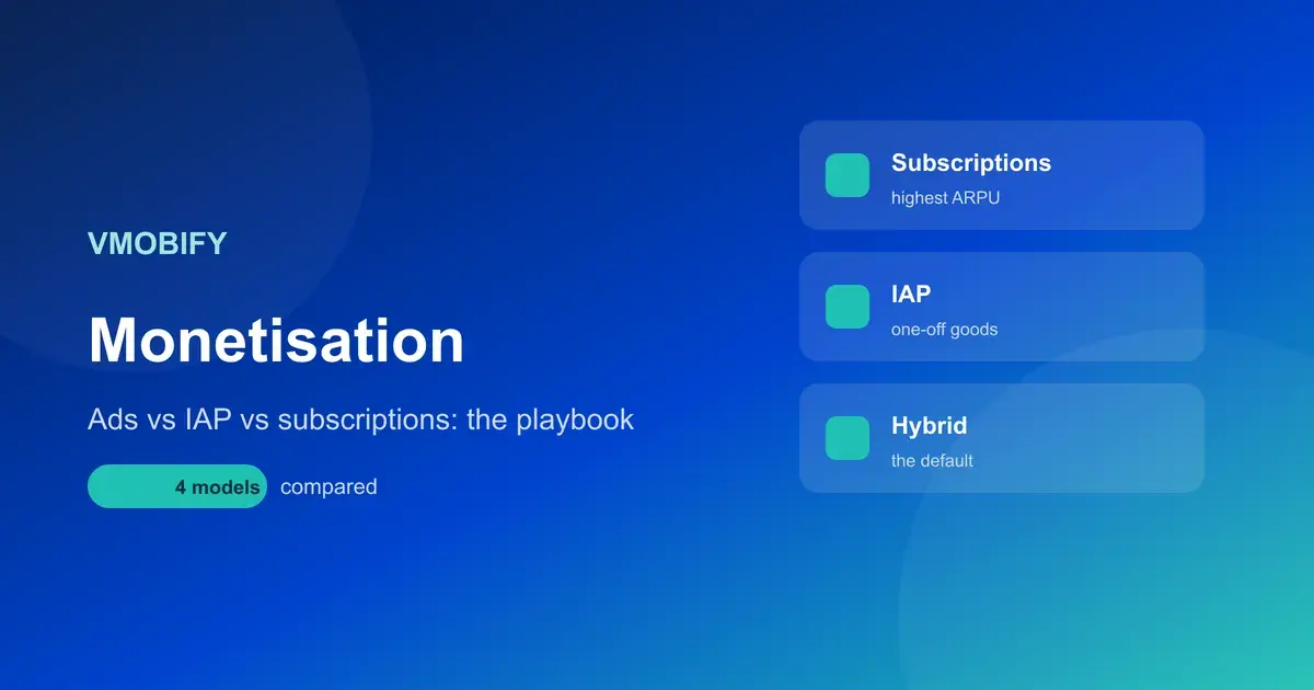 The Mobile App Monetisation Playbook: Ads vs IAP vs Subscriptions