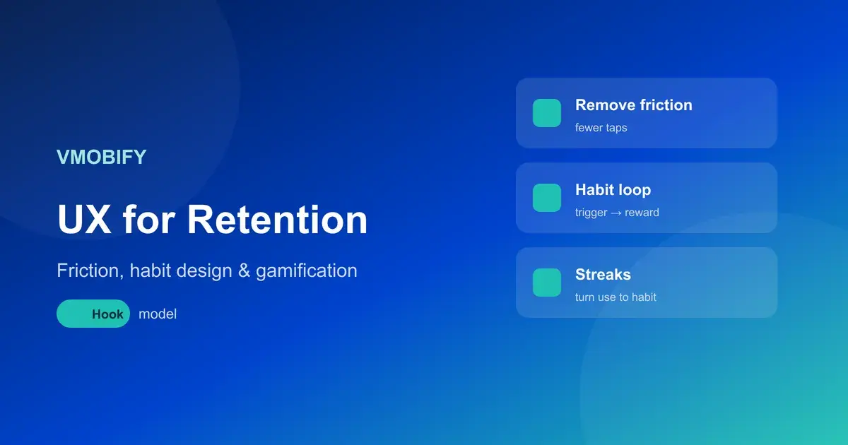 Mobile App UX That Retains: Friction, Habit Design & Gamification