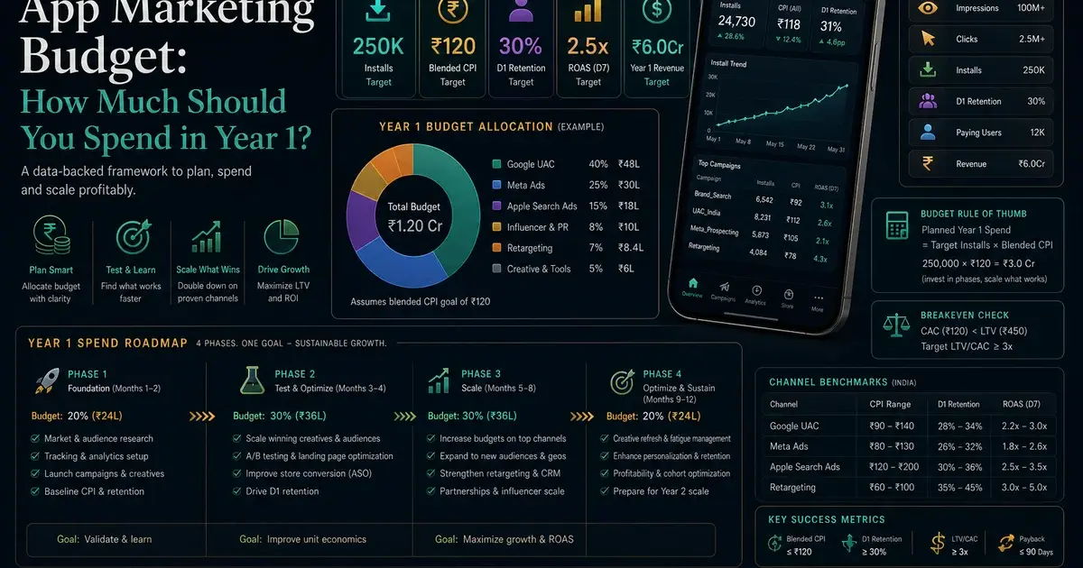 App Marketing Budget: How Much Should You Spend in Year 1?