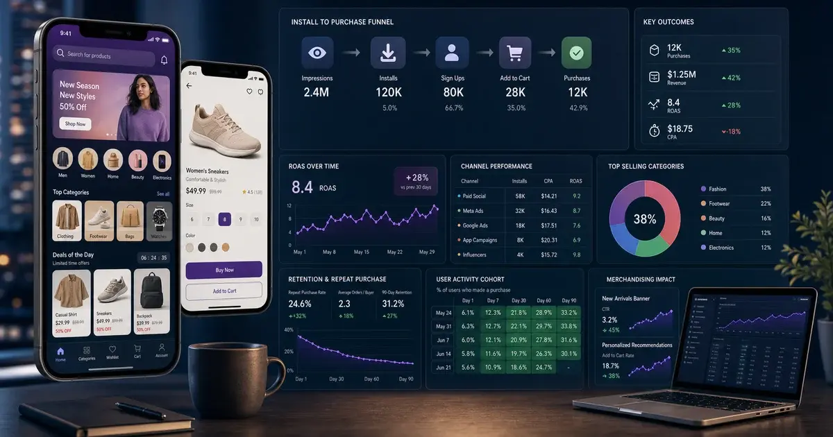 Ecommerce App Marketing: How to Drive Installs That Convert to Buyers — illustration