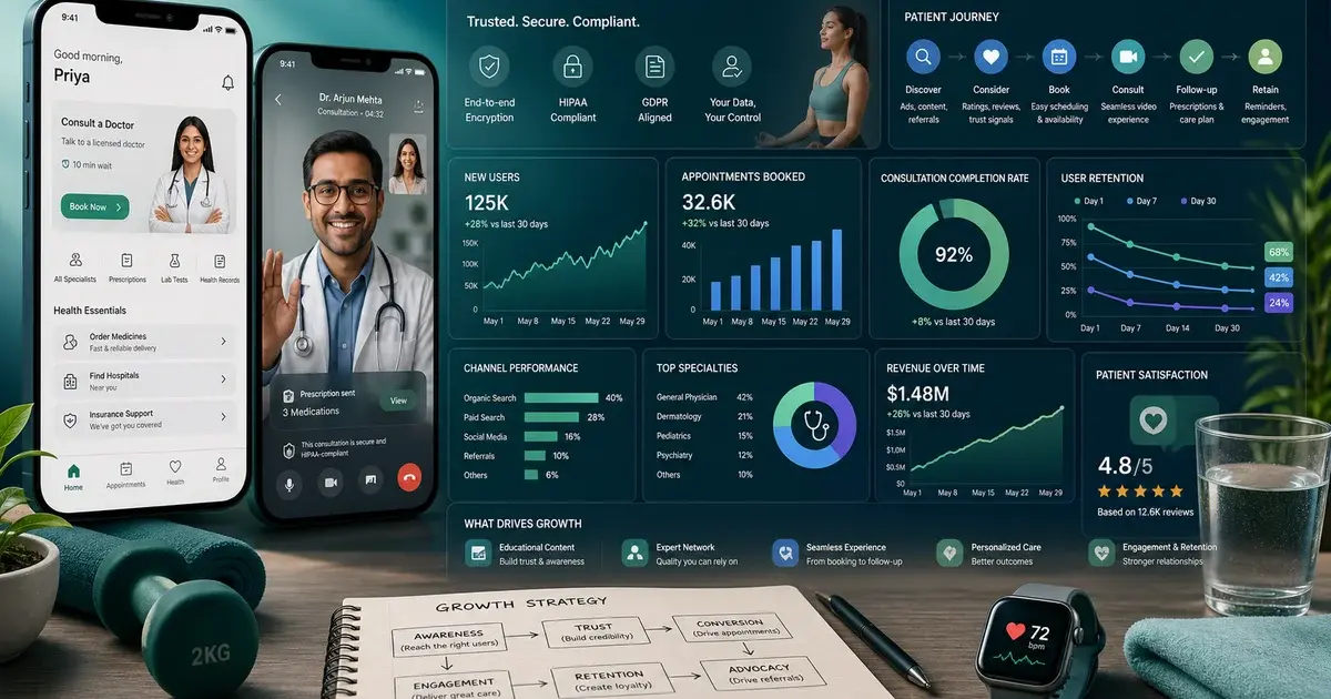 Healthcare App Marketing: Growth Strategies for Telemedicine and Wellness Apps
