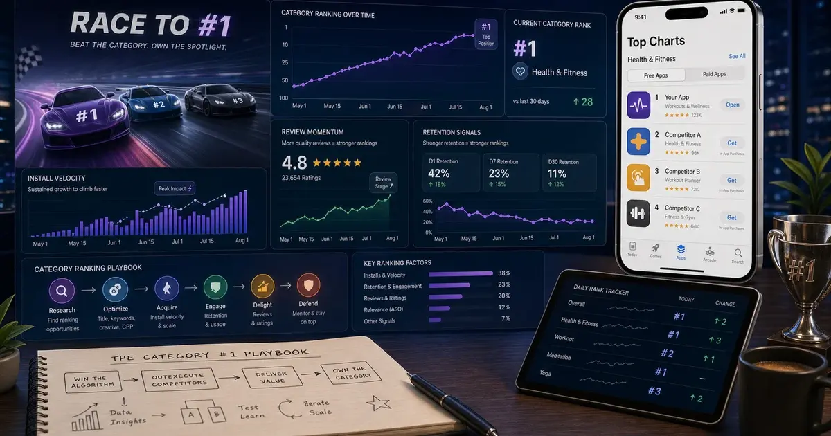 How to Rank #1 in App Store Category: A Category Ranking Playbook