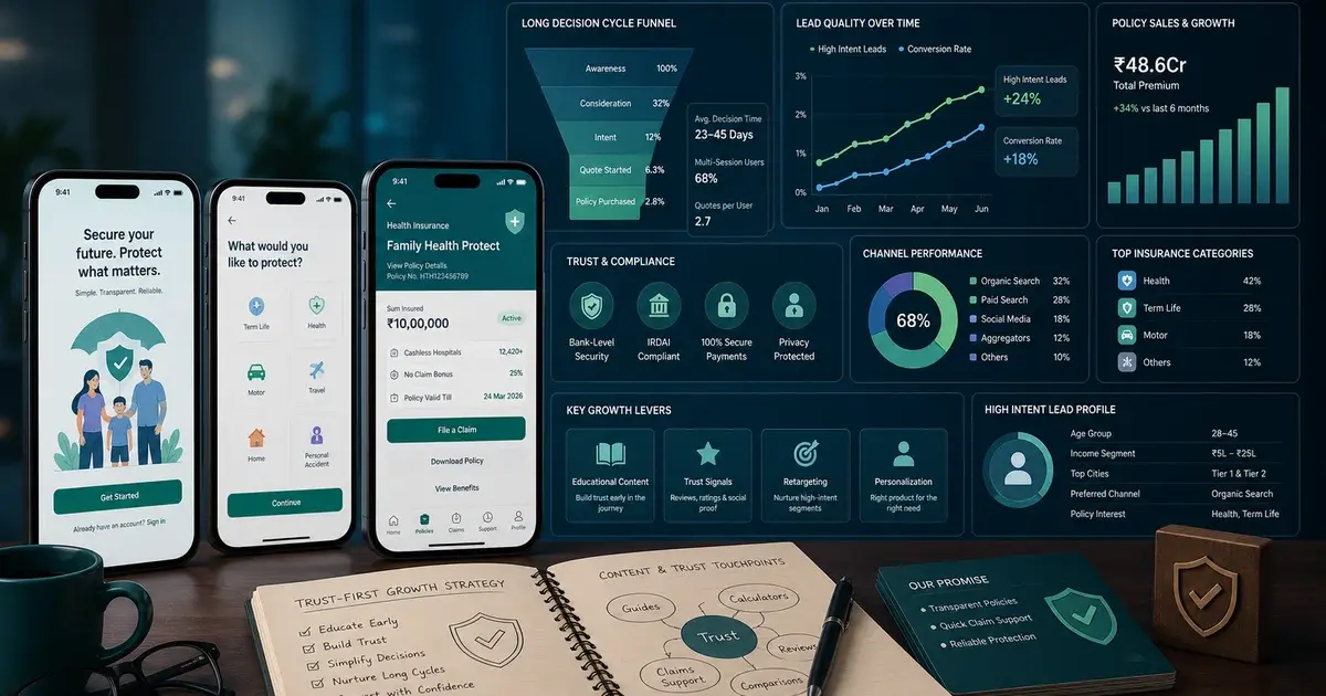 Insurance App Marketing: Trust-First Growth for Fintech-Adjacent Apps — illustration