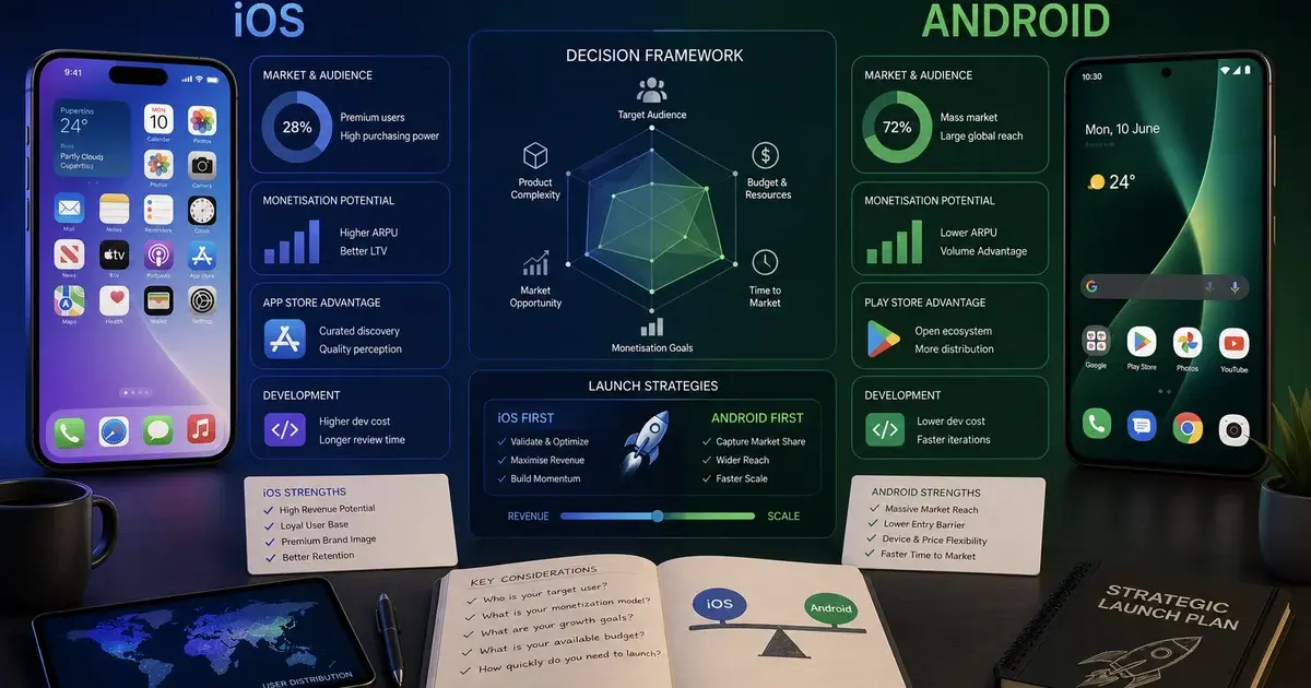 iOS vs Android: Where Should You Launch Your App First? — illustration