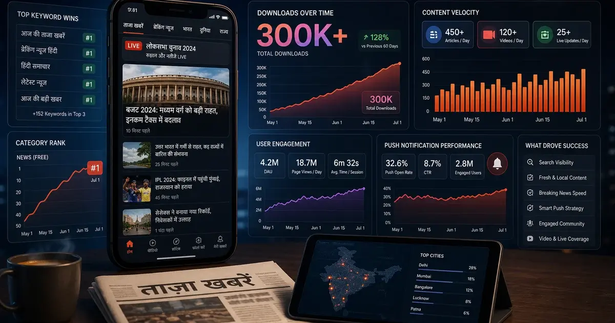 News App Marketing: How We Ranked a News App #1 and Drove 300K Downloads