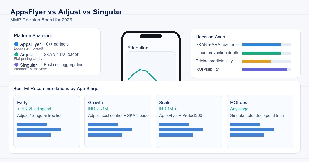 AppsFlyer vs Adjust vs Singular: Pricing & MMP Guide