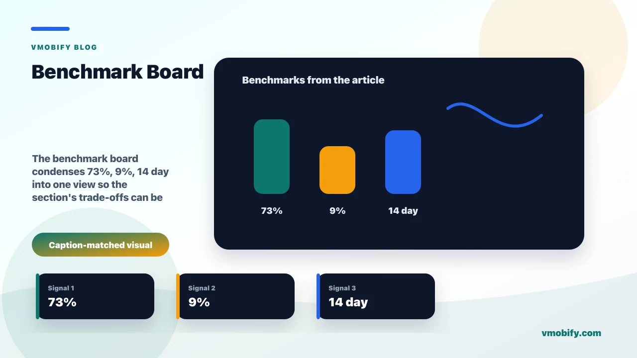 Benchmark board for App Growth Loops: How Viral and Content Loops Compound Growth showing 73%, 9%, 14 day and the article's main decision context.