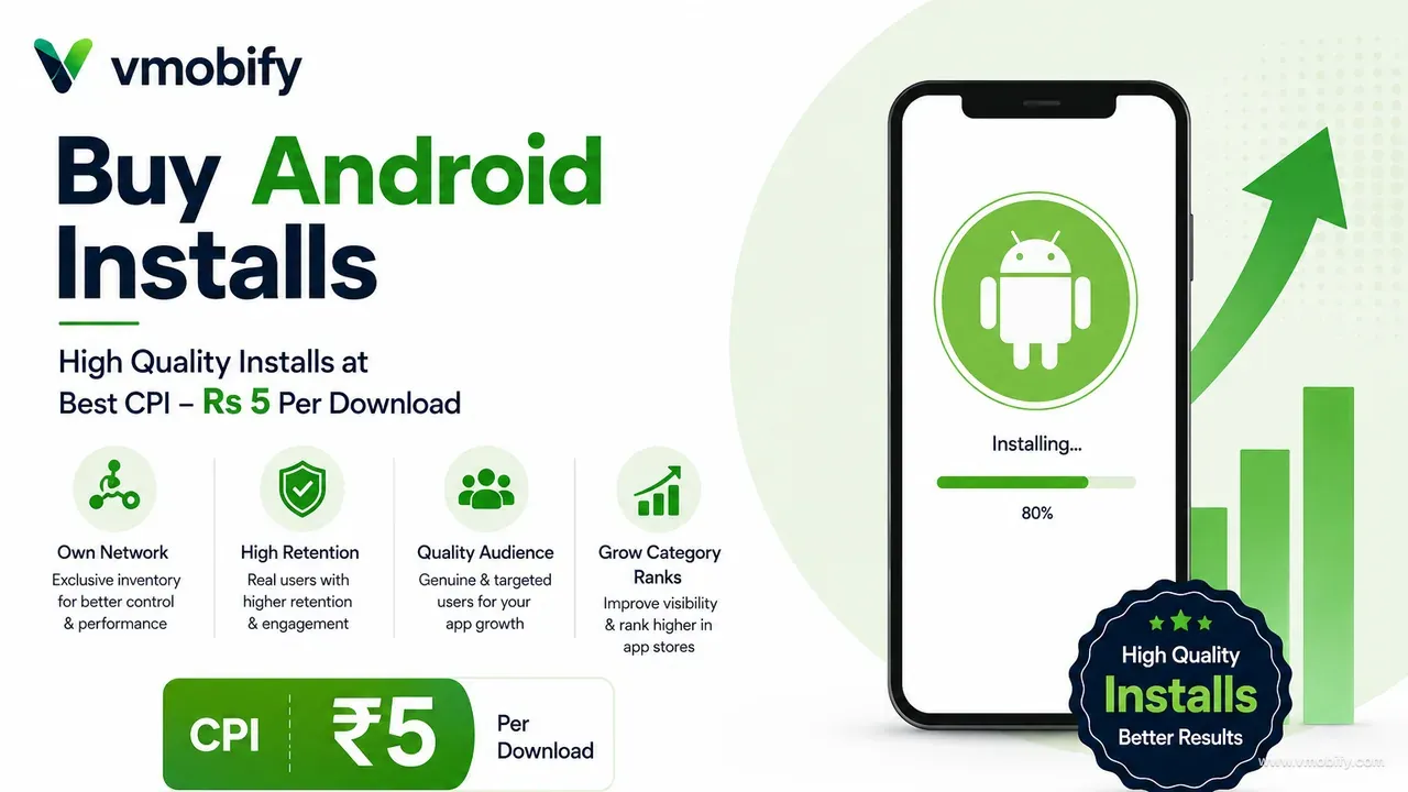 CPI network install flow: publisher ad placement, Play Store install, MMP attribution, and fraud filtering at each step.