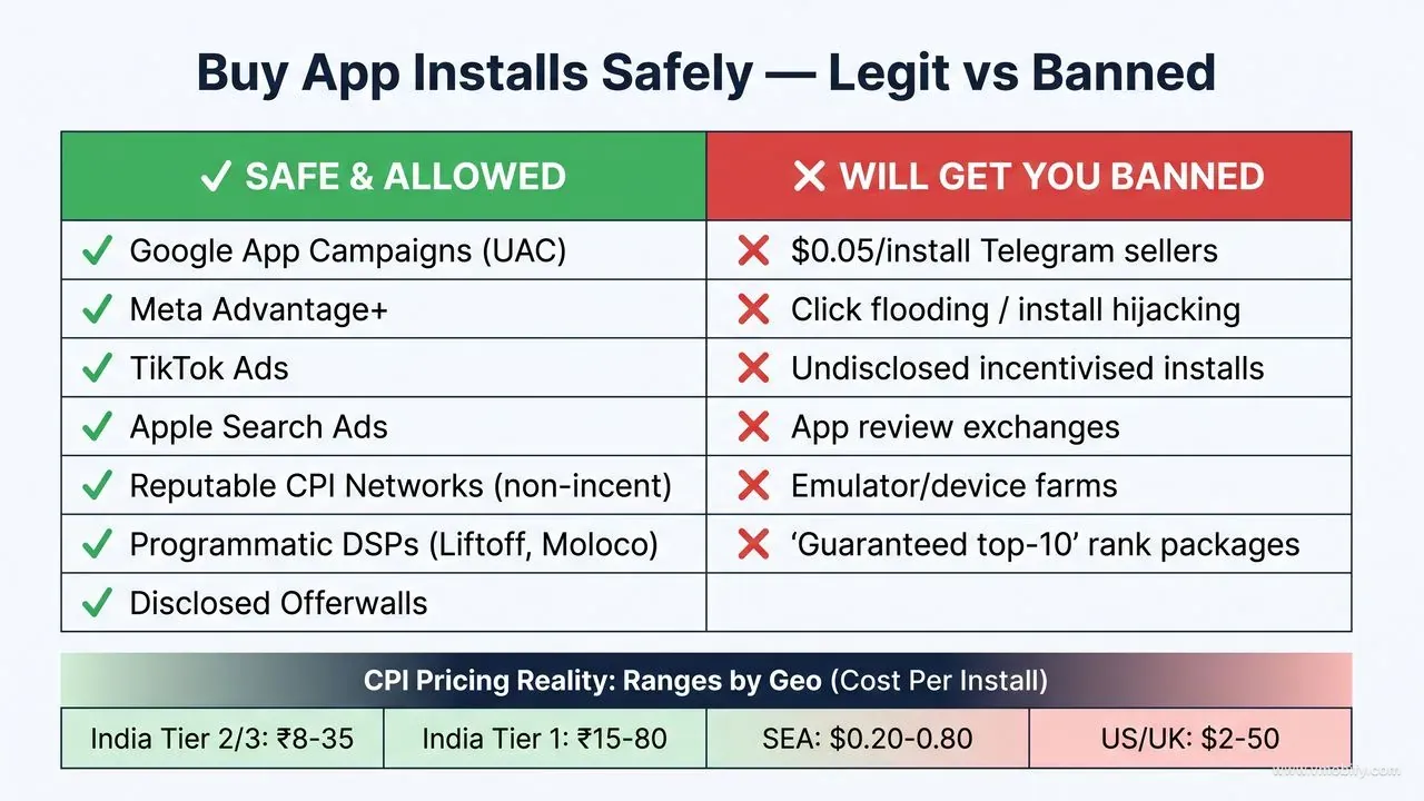 The line between safe paid channels and platform-banned tactics is sharper than most teams realise.