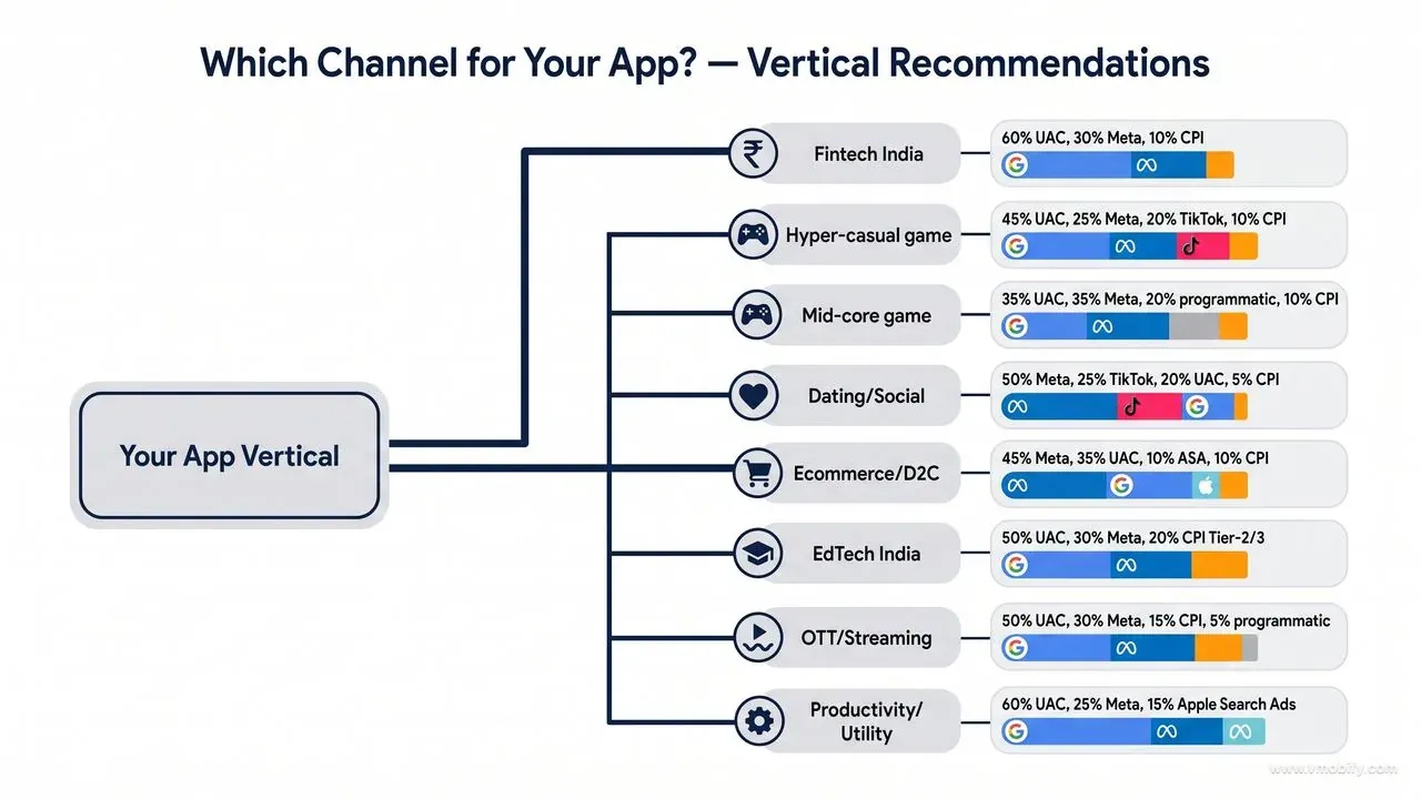 Vertical and growth stage together determine the optimal channel mix — not channel preference alone.