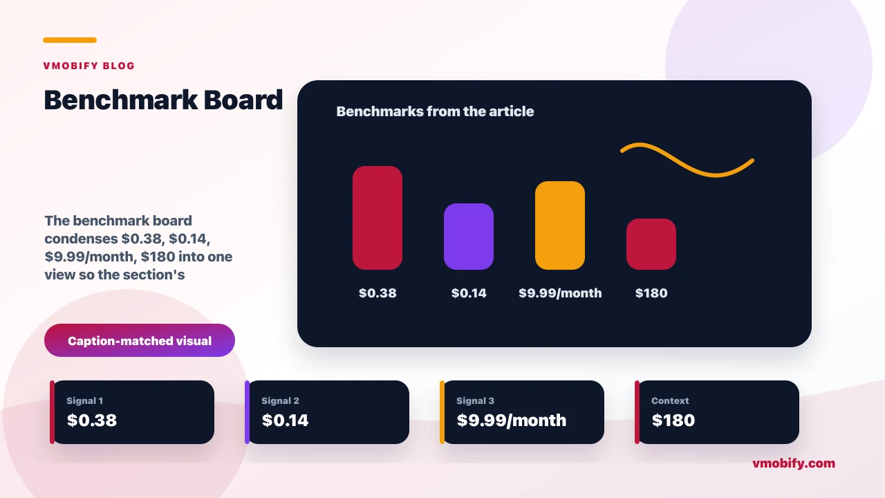 Benchmark board for The Mobile App Monetisation Playbook: Ads vs IAP vs Subscriptions showing $0.38, $0.14, $9.99/month, $180 and the article's main decision context.