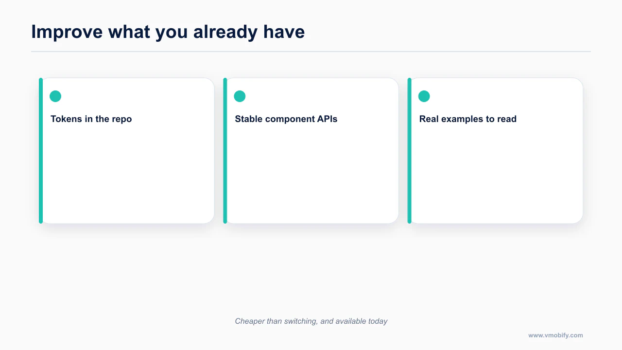 Three ways to improve agent output without changing design system