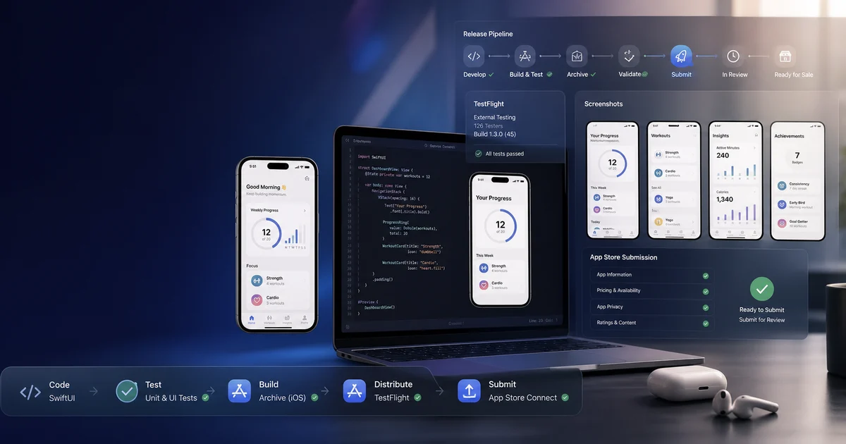 Shipping iOS Apps with Claude: From SwiftUI to App Store Connect — illustration